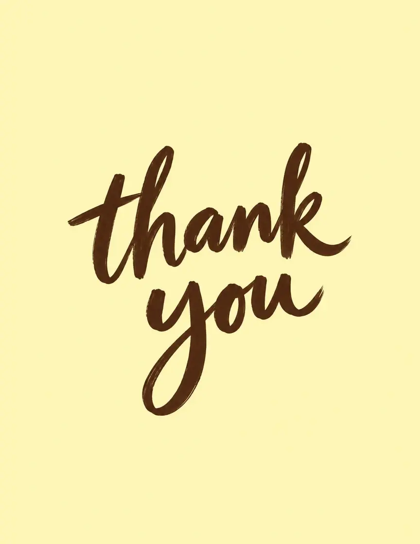 A thank-you card from the Scribble collection