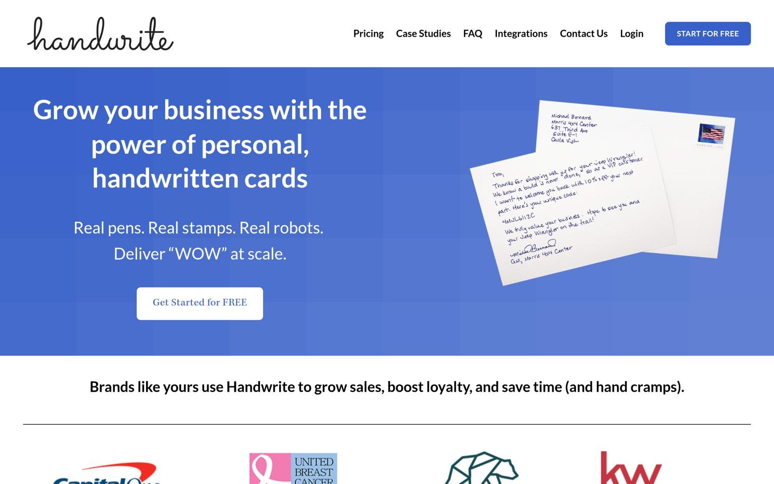 Handwrite homepage