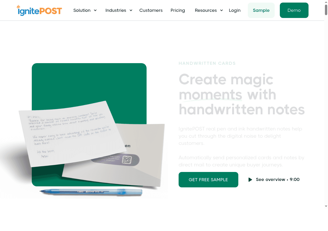 IgnitePOST homepage