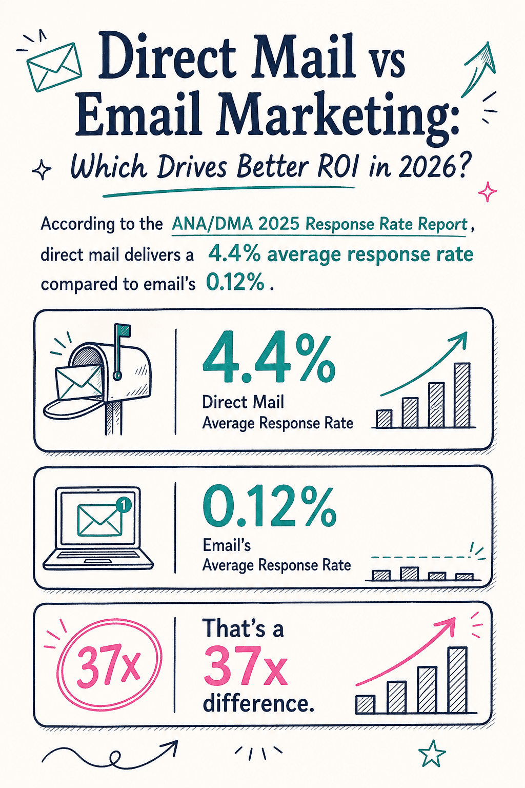 Direct Mail Vs Email Marketing Infographic 1 cover