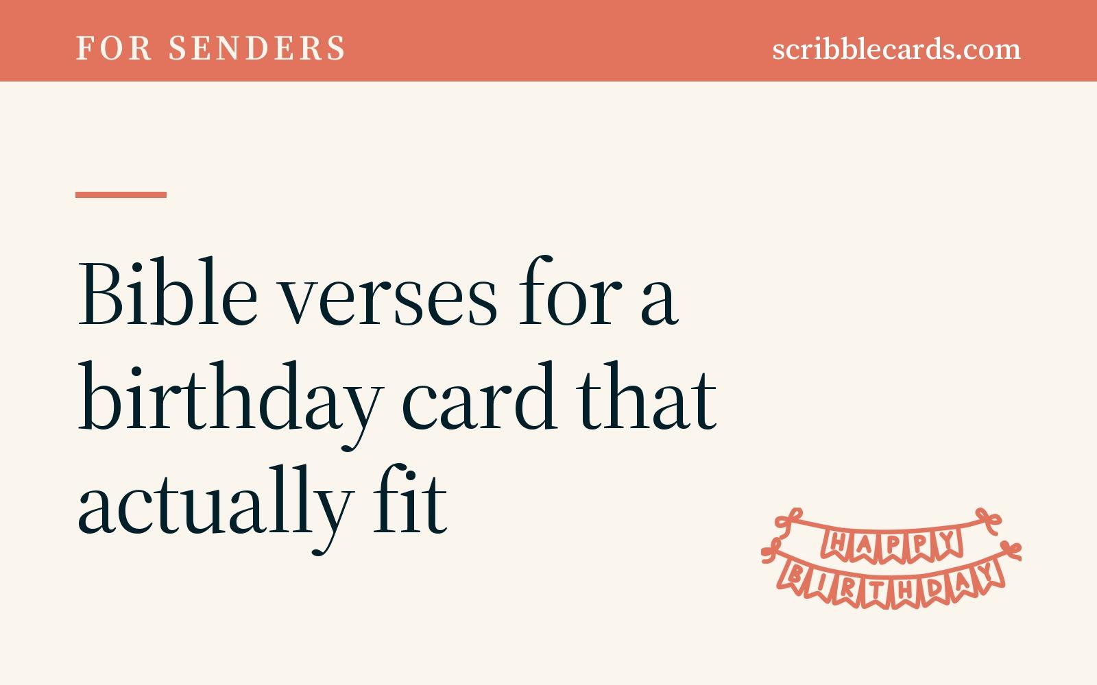 Bible verses for a birthday card that actually fit