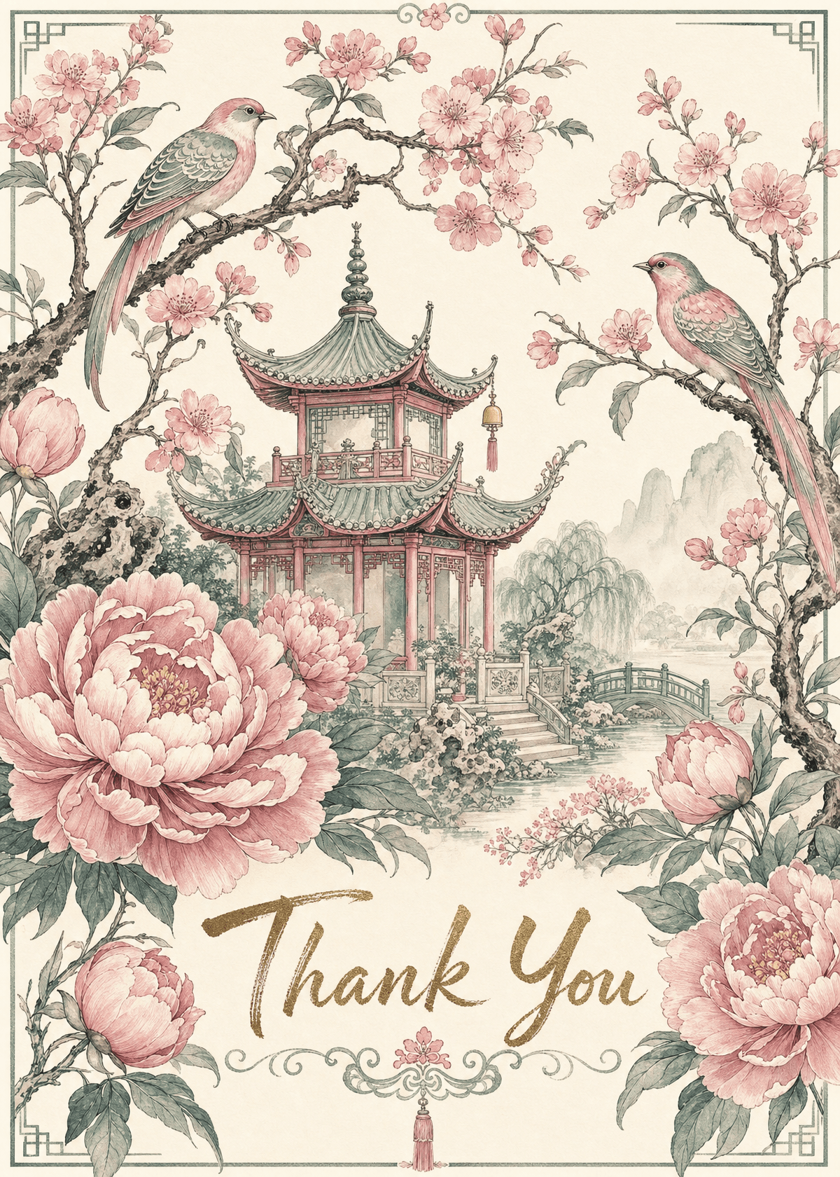 Chinoiserie Pagoda Thank You