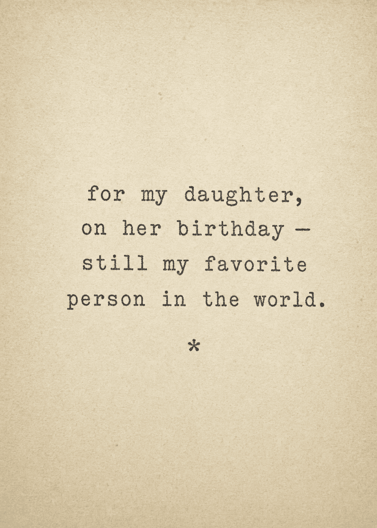 Favorite Person Daughter Birthday
