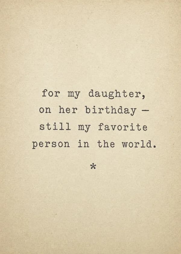Favorite Person Daughter Birthday