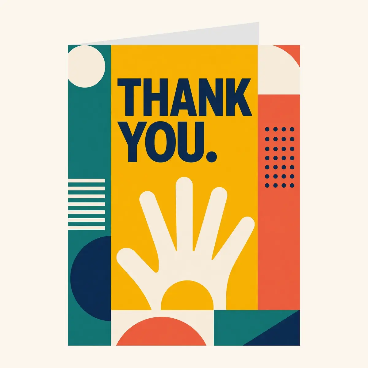 Bauhaus Bold Thank You — thank you card