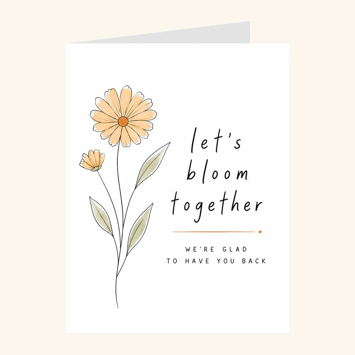 Bloom Together Welcome — business card