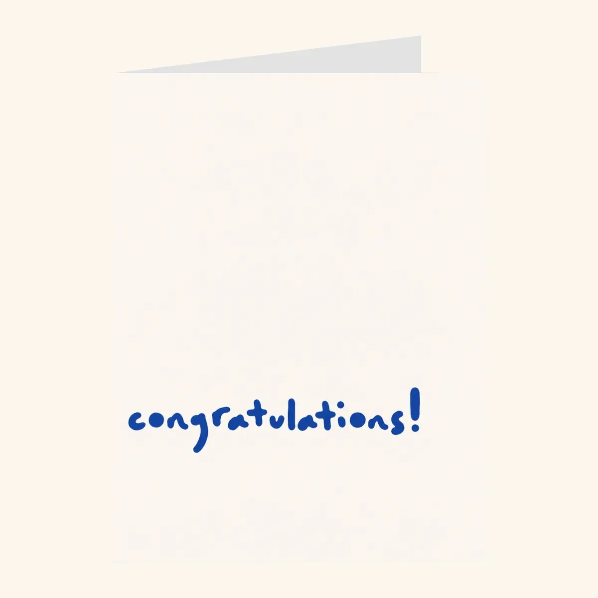 Blue Scribble Congrats — business card