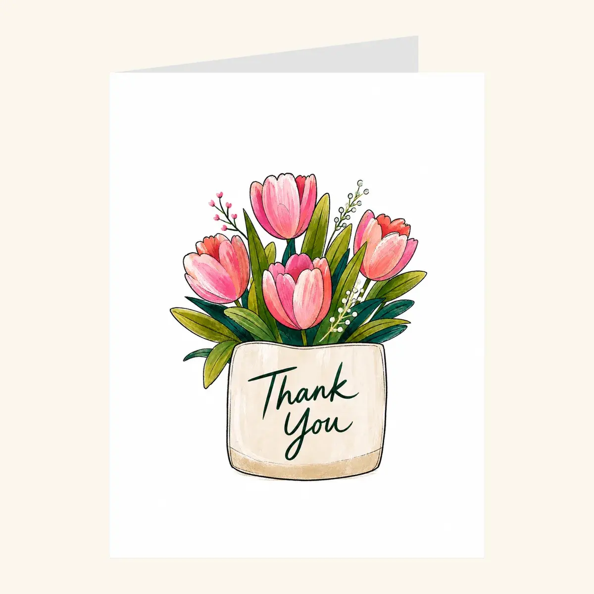 Blush Tulip Thanks — business card