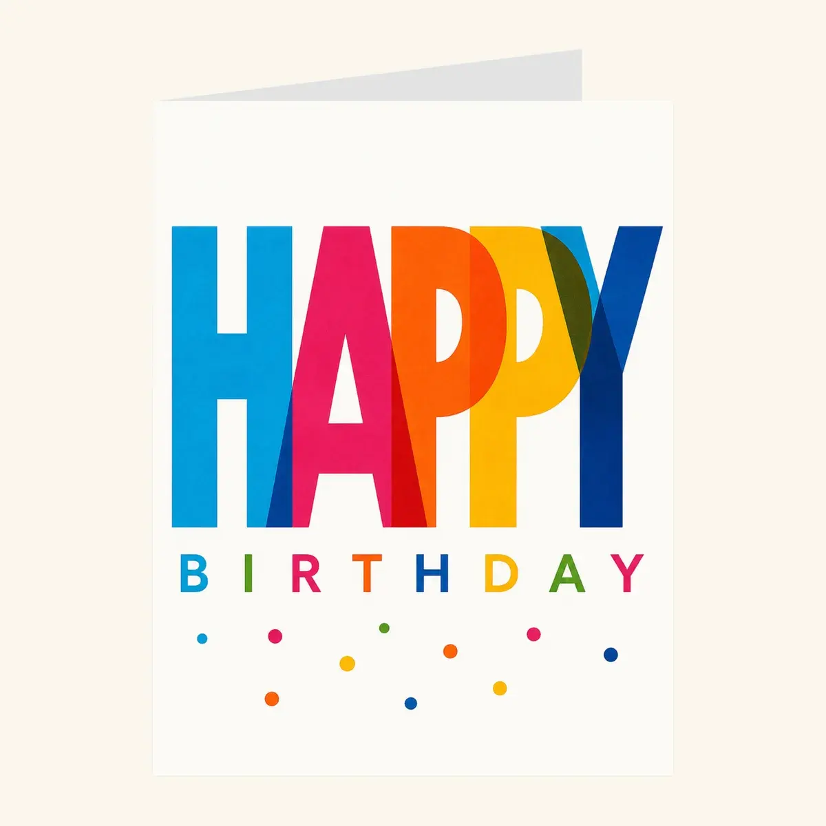 Bold Block Birthday — business card