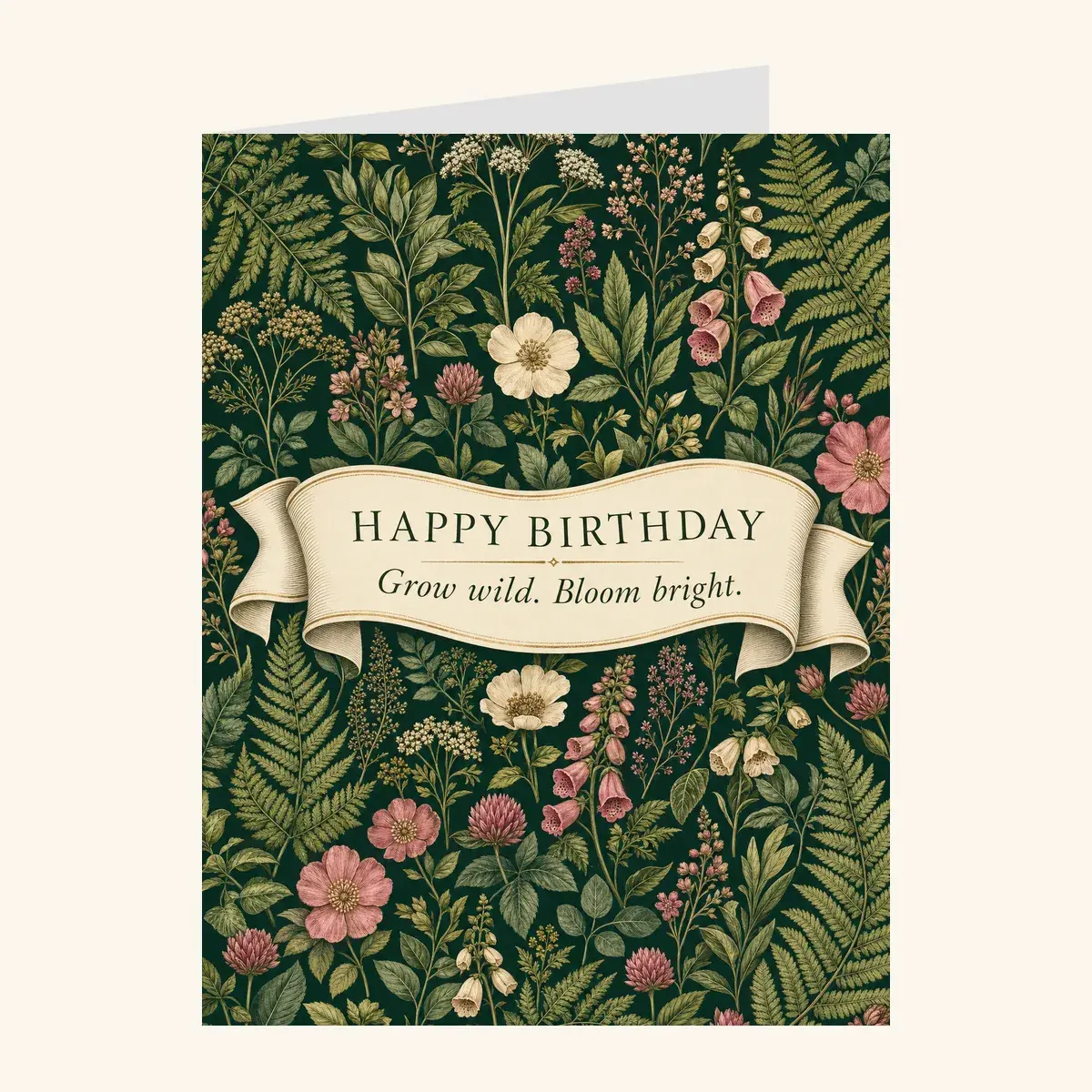 Grow Wild Bloom Bright Birthday — birthday card