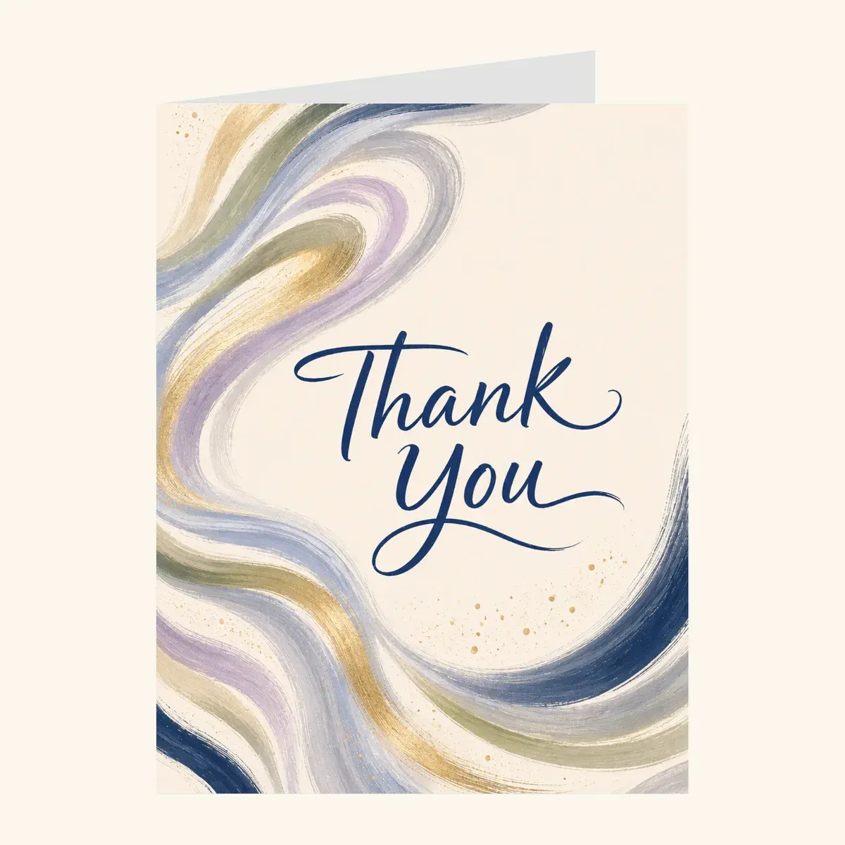 Brushstroke Thanks — business card