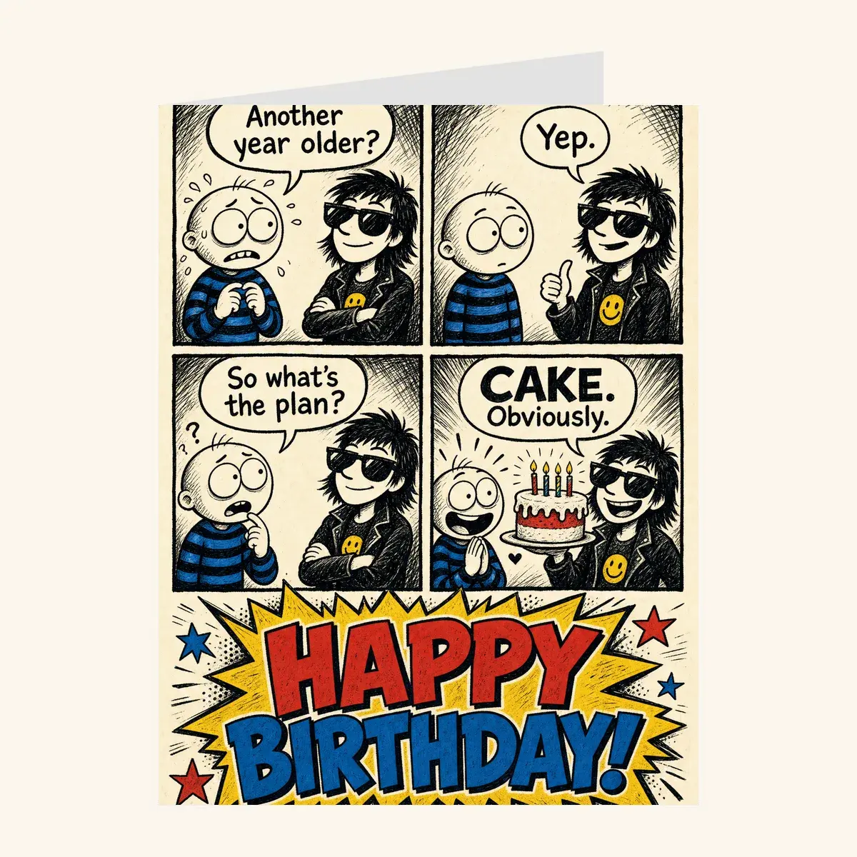 Cake Obviously Birthday Comic — birthday card
