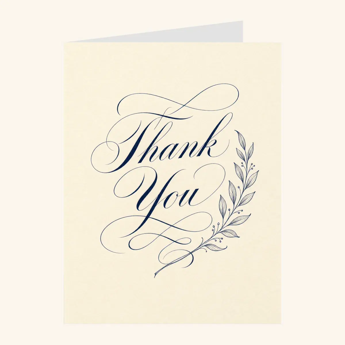 Copperplate Thank You Card — thank you card