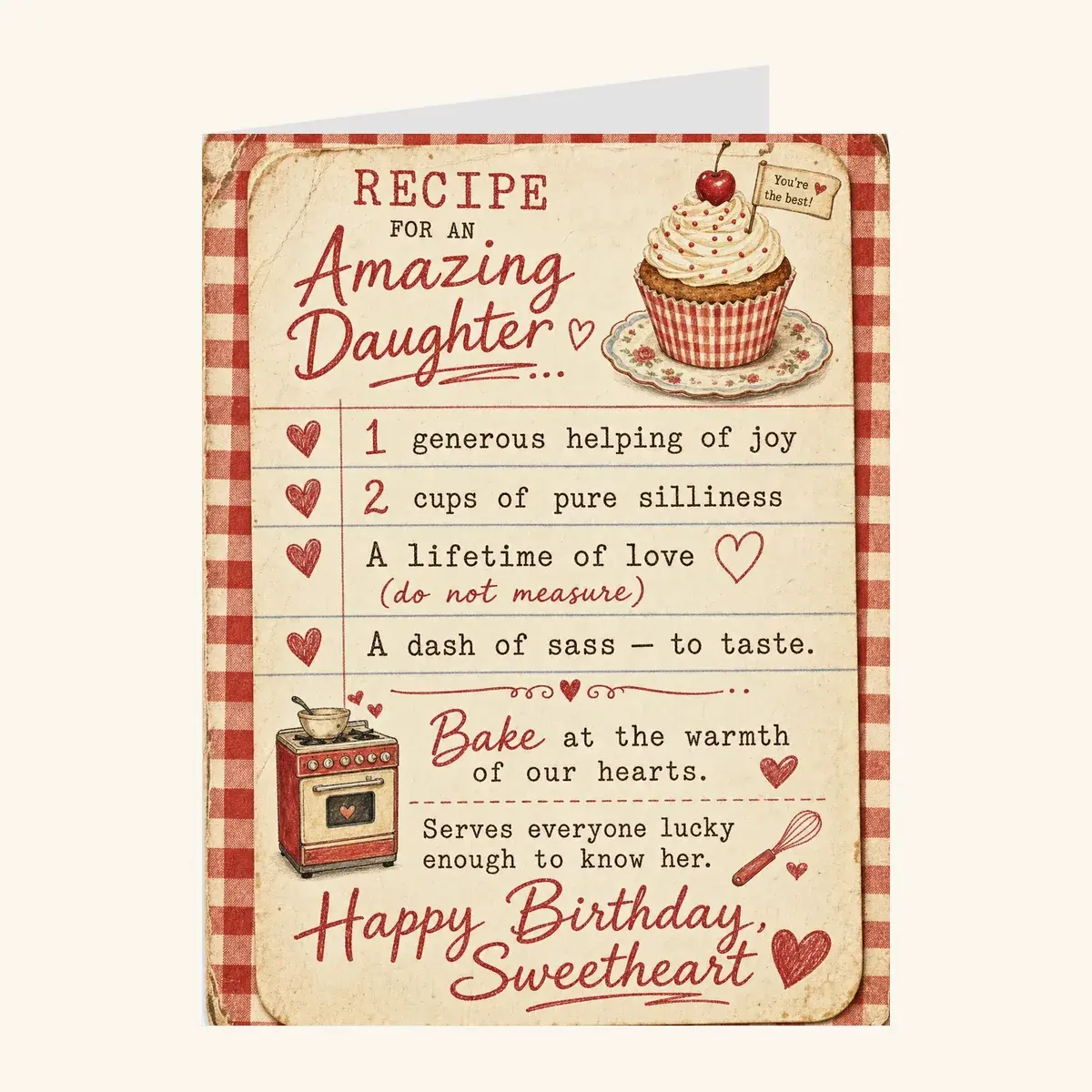 Recipe for a Daughter Birthday — birthday card
