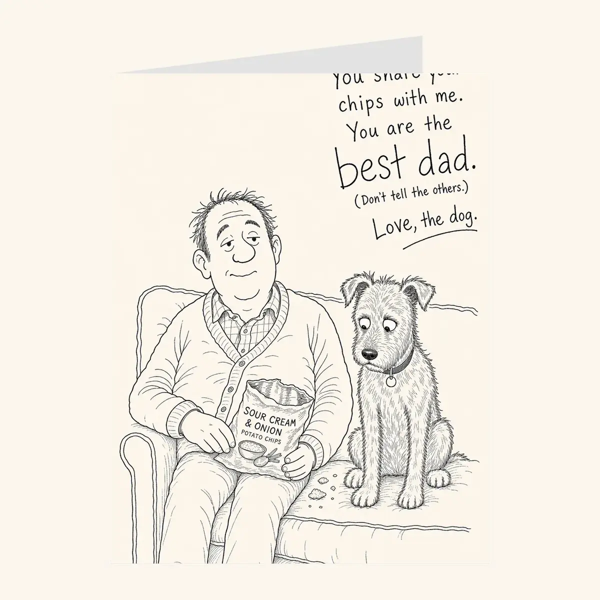Crisps & Secrets Father's Day — father's day card