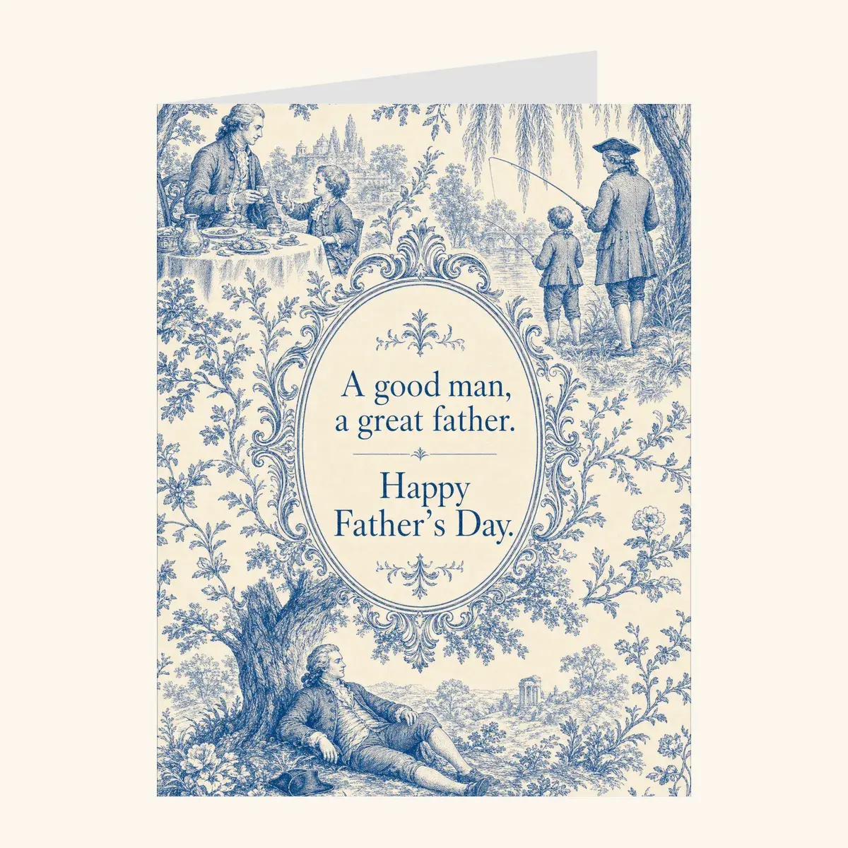 Toile Father's Day Card — father's day card