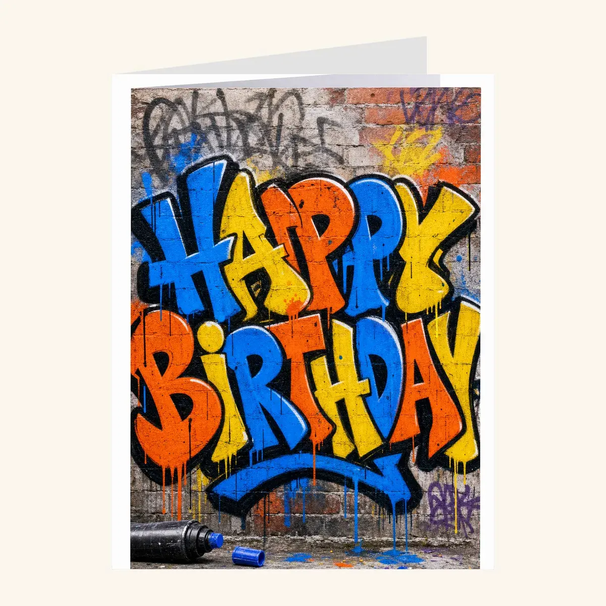 Graffiti Throw-Up Birthday — birthday card