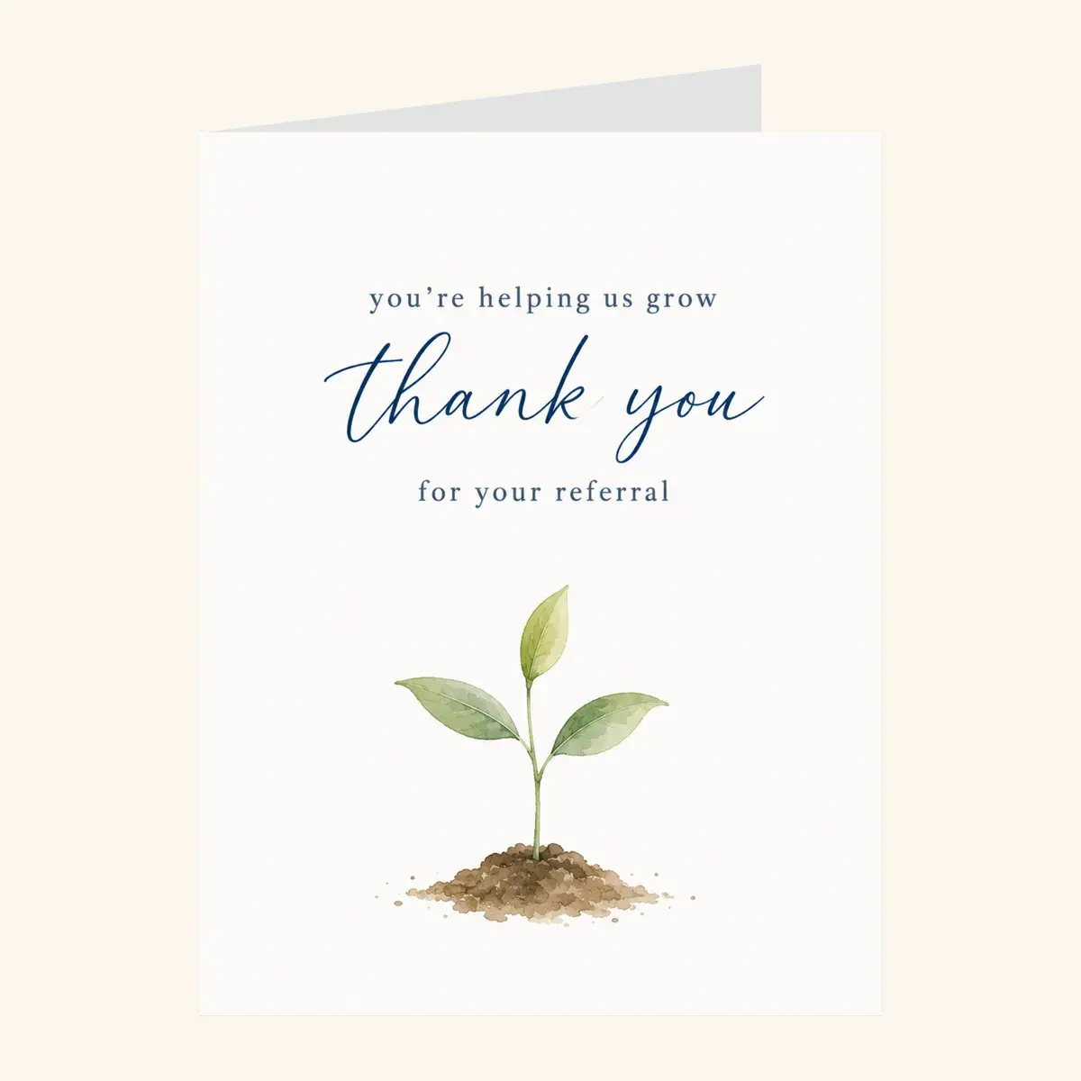 Growing Gratitude Referral — business card