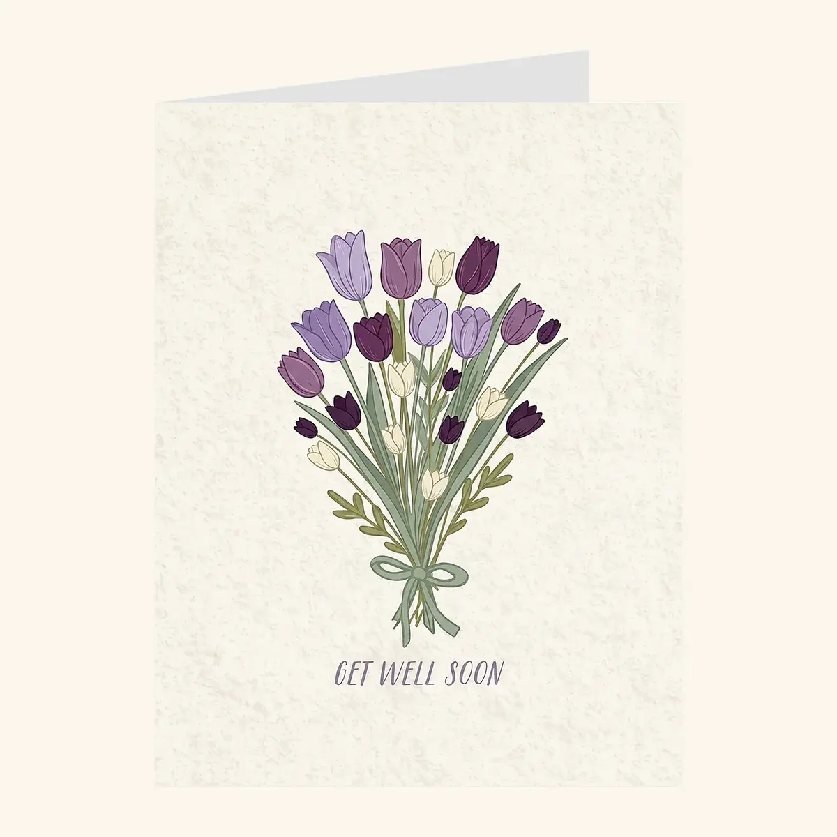 Lavender Tulip Bunch — get well card