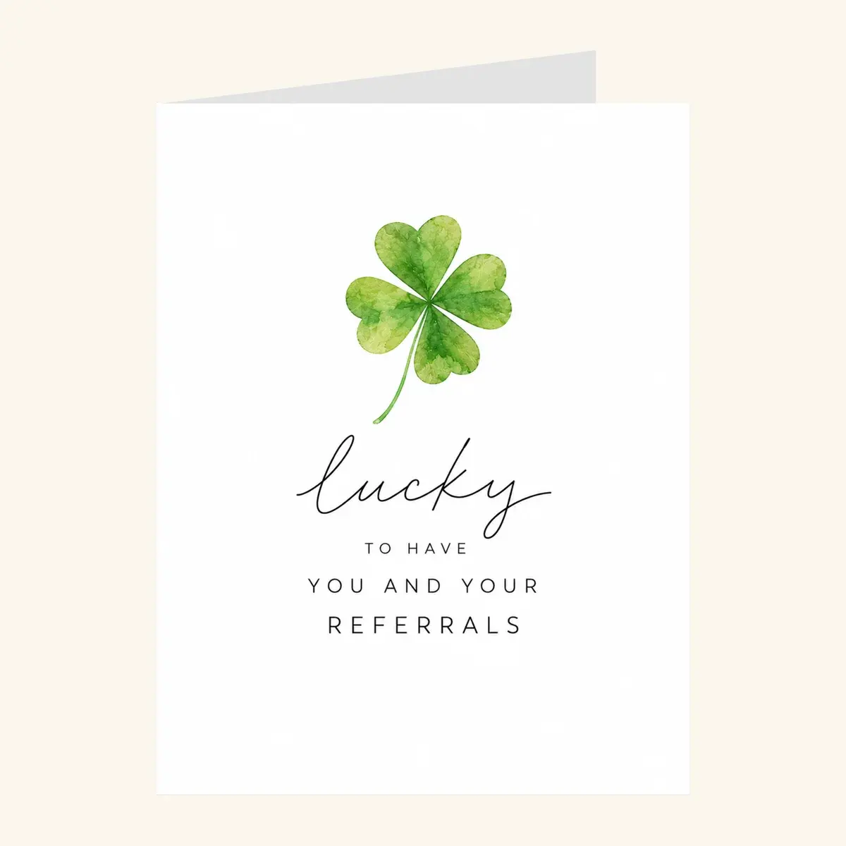 Lucky Clover Referral — business card