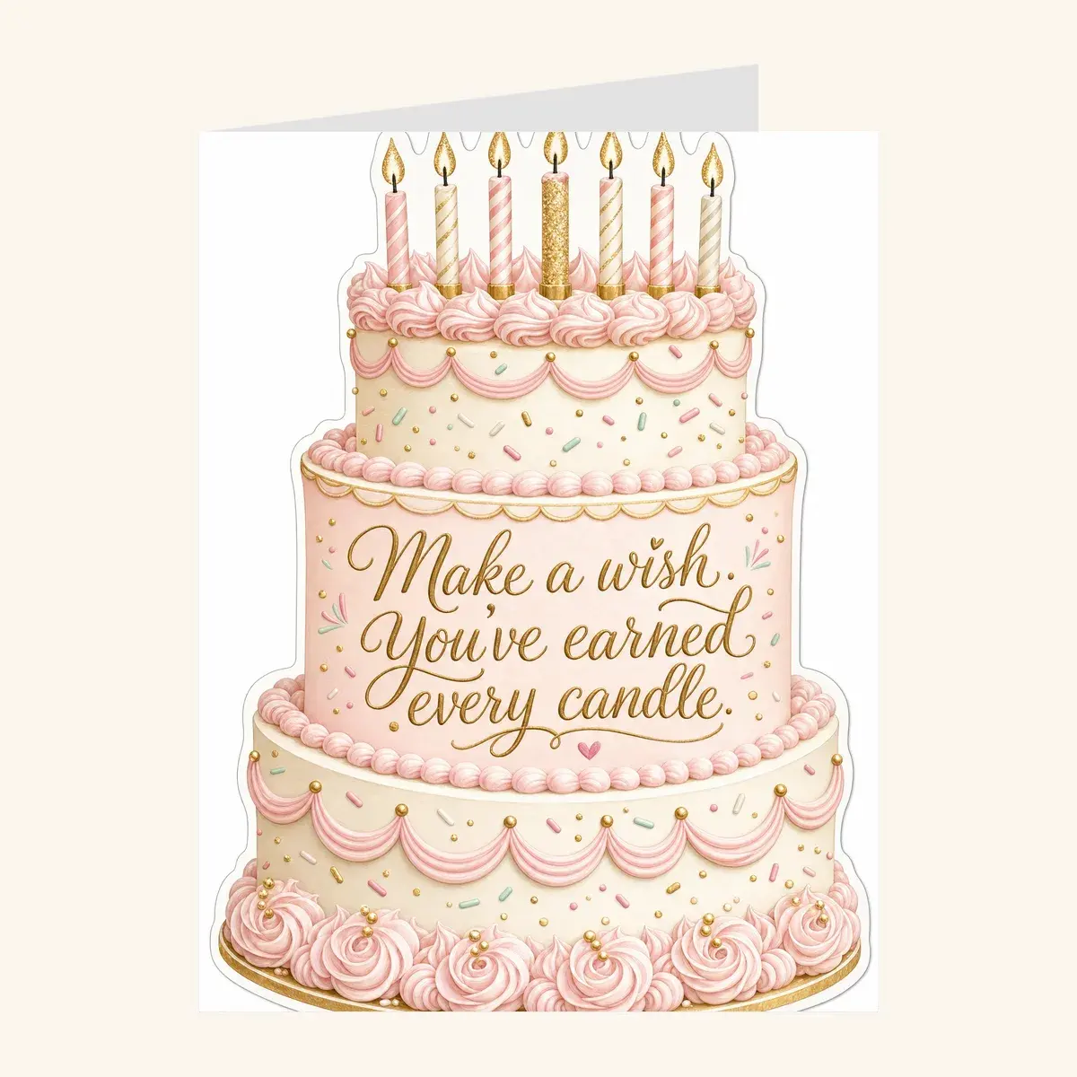 Make a Wish Cake Birthday — birthday card