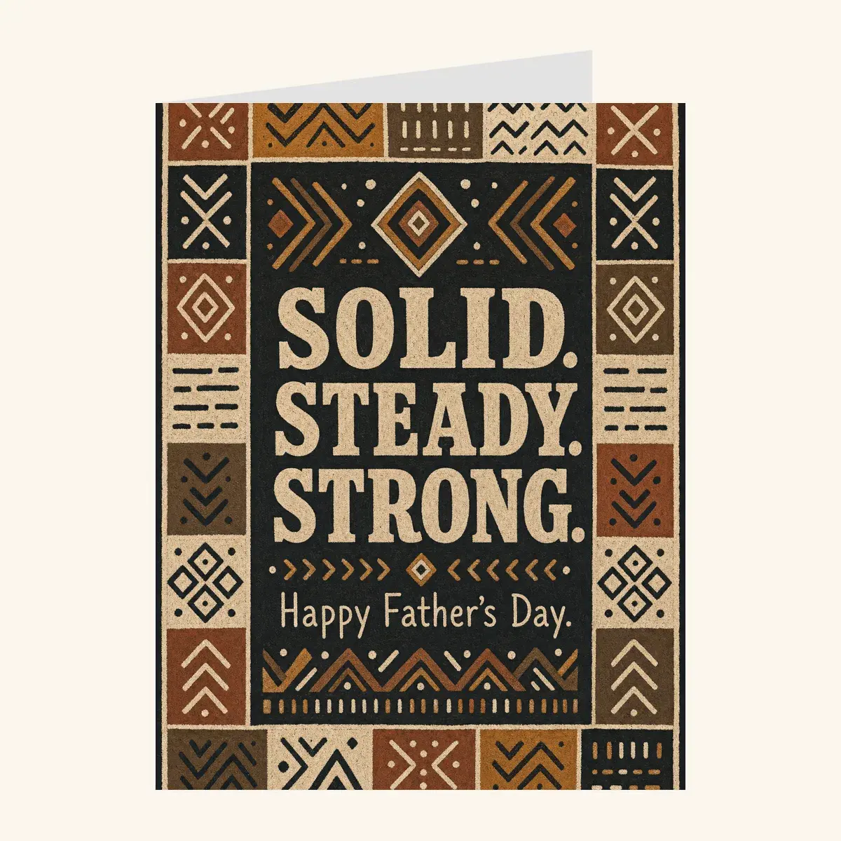 Mudcloth Geometric Father's Day — father's day card