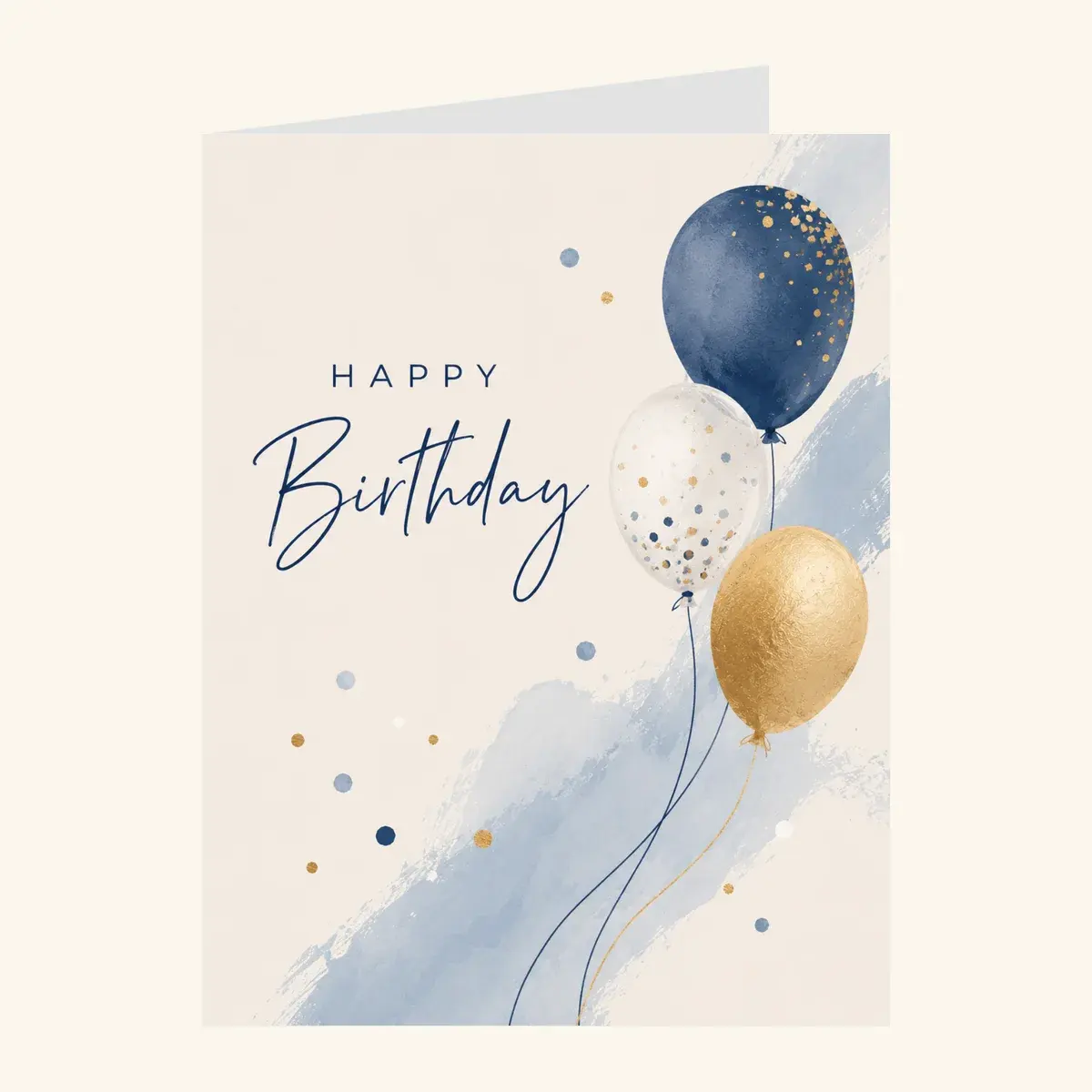 Navy Gold Balloons — business card