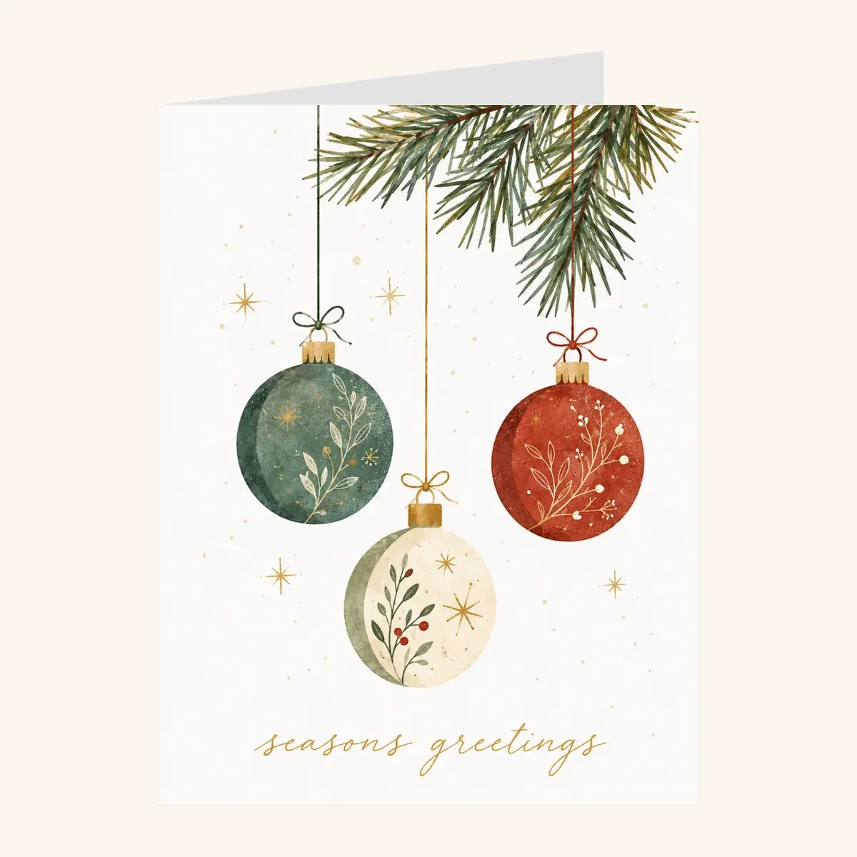 Ornament Trio Greetings — business card