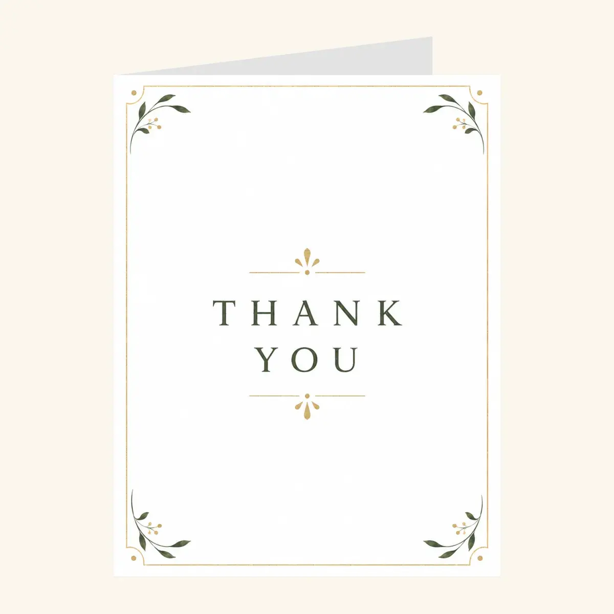 Ornate Corners Thank You — business card