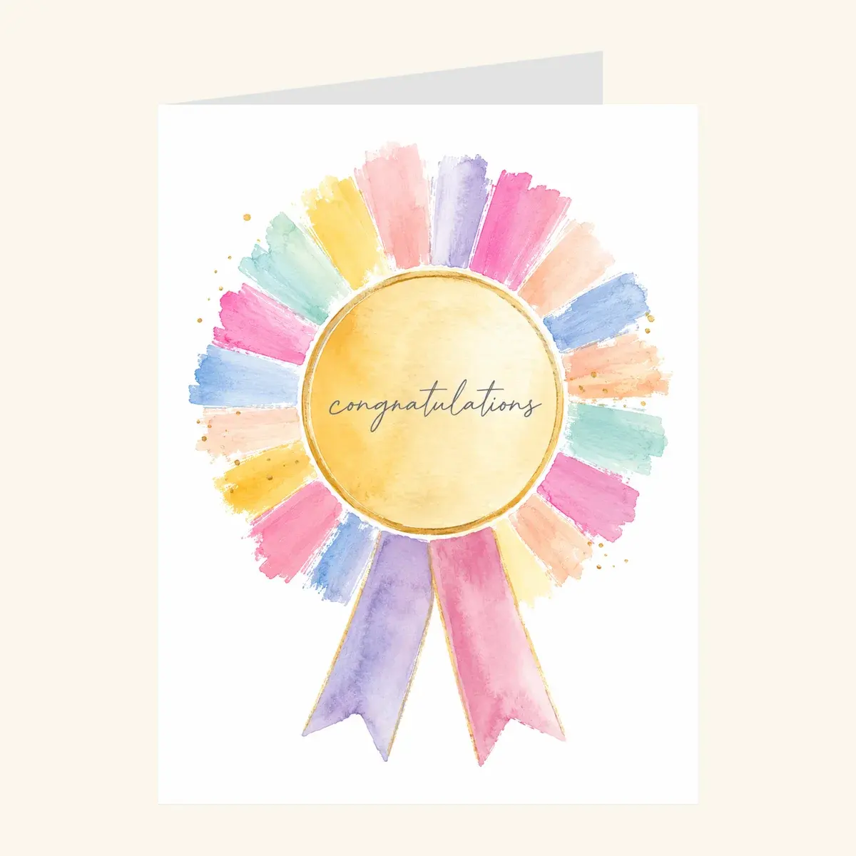 Pastel Prize Ribbon — business card