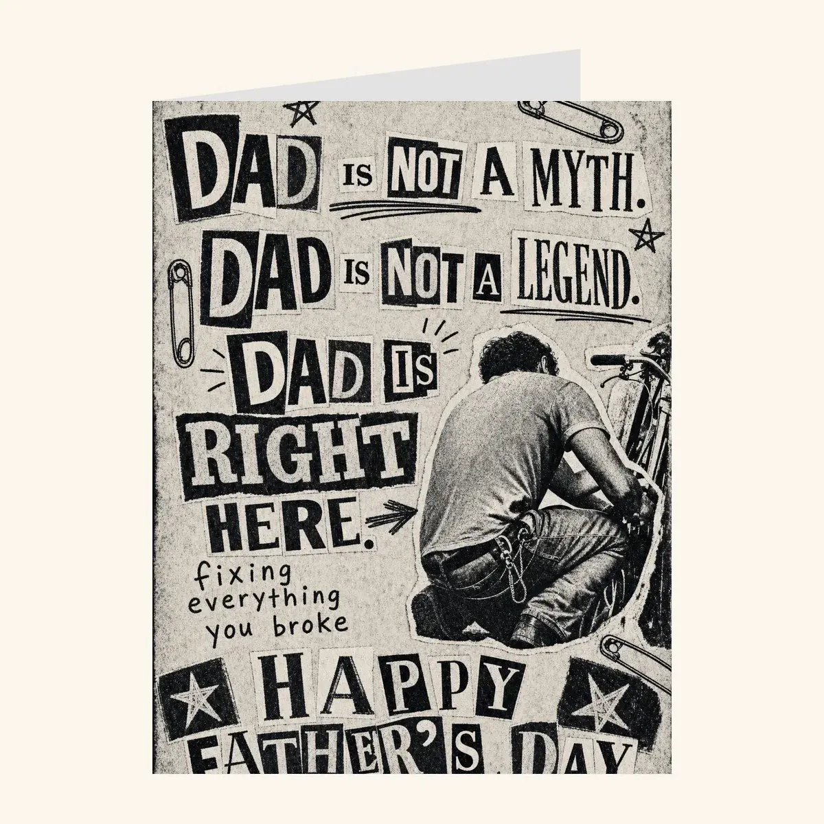 Punk Zine Father's Day — father's day card