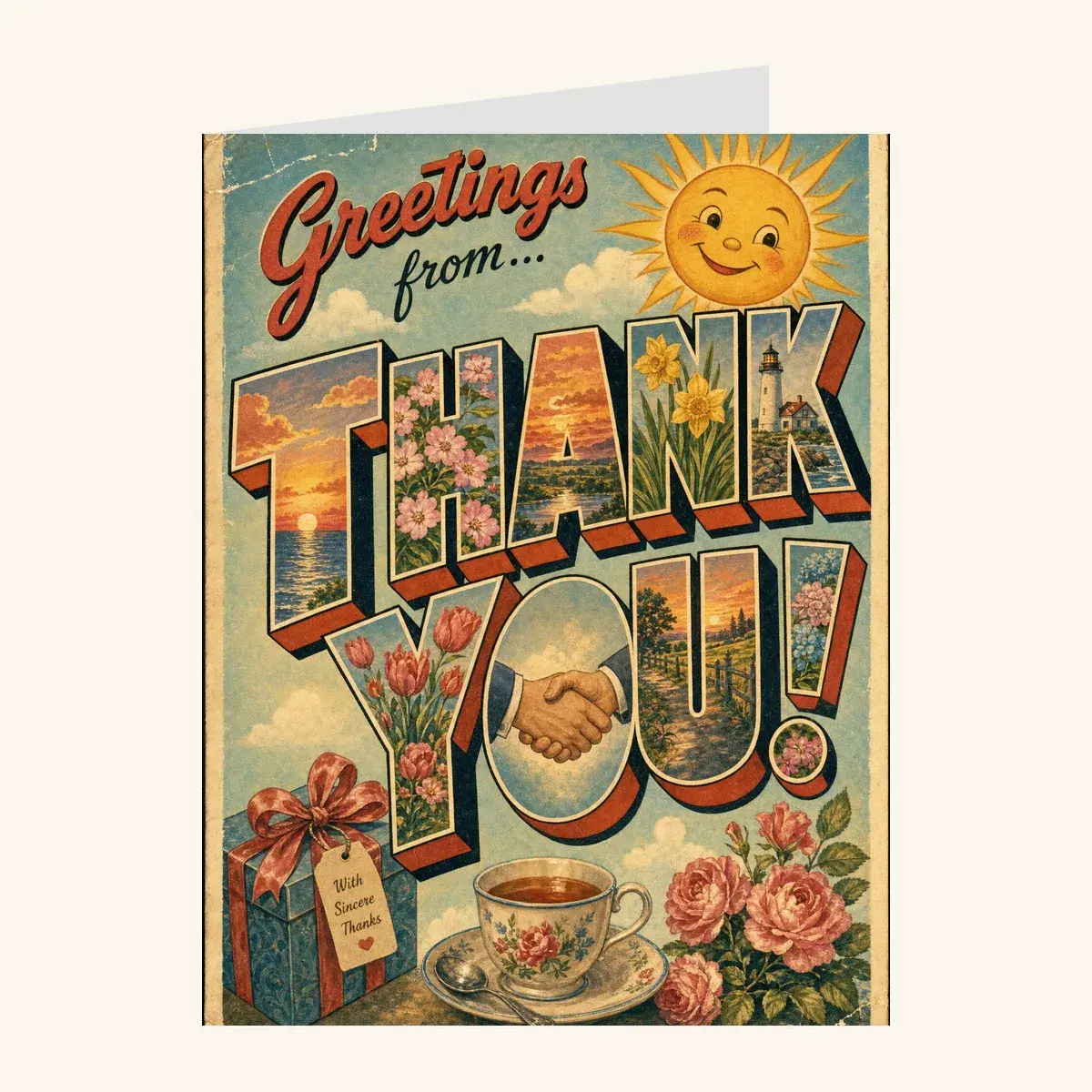 Greetings From Thank You — thank you card