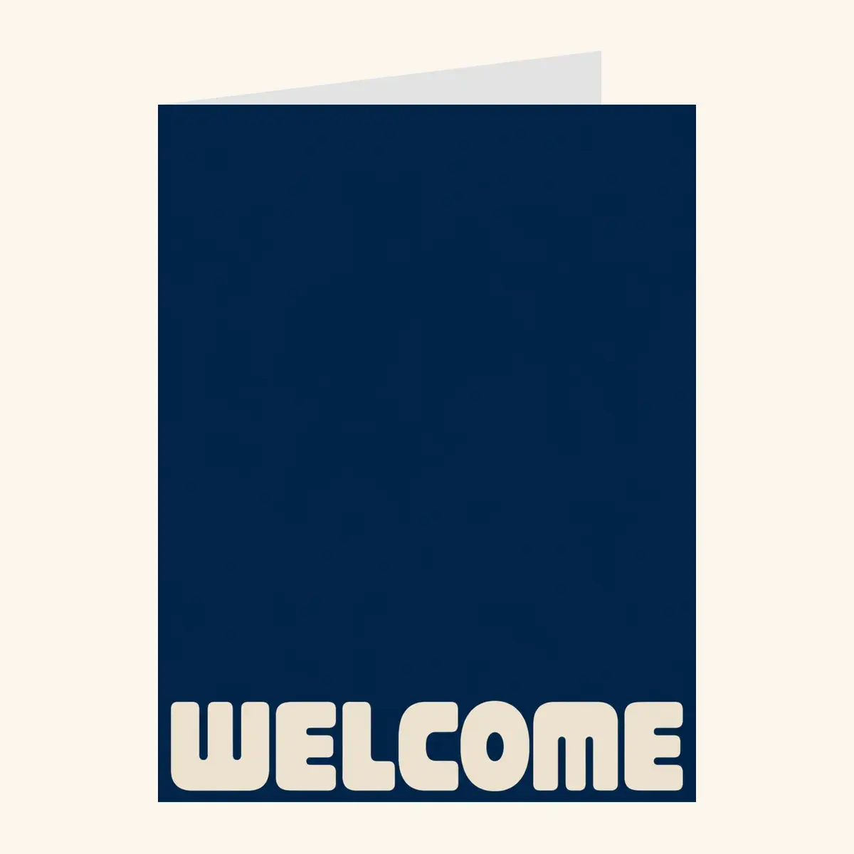 Retro Welcome Block — business card