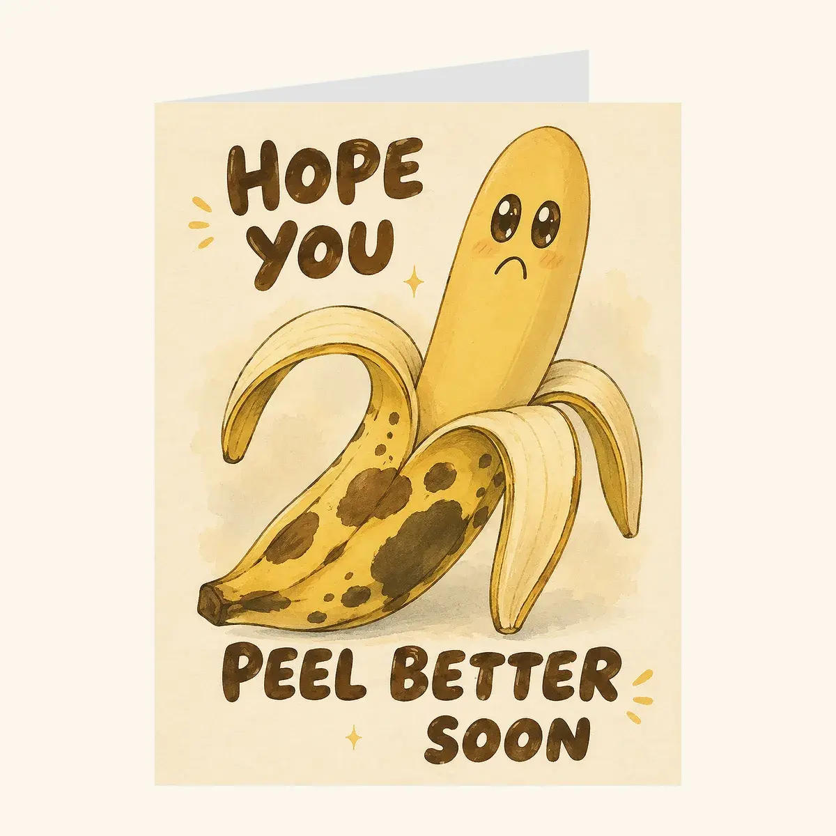 Sad Banana Pun — get well card