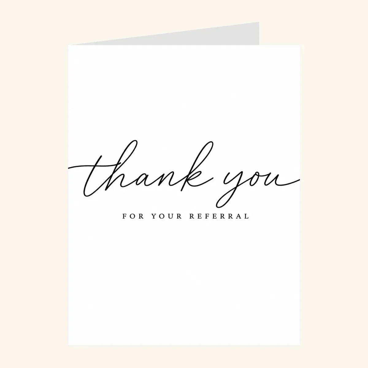 Script Referral Thanks — business card