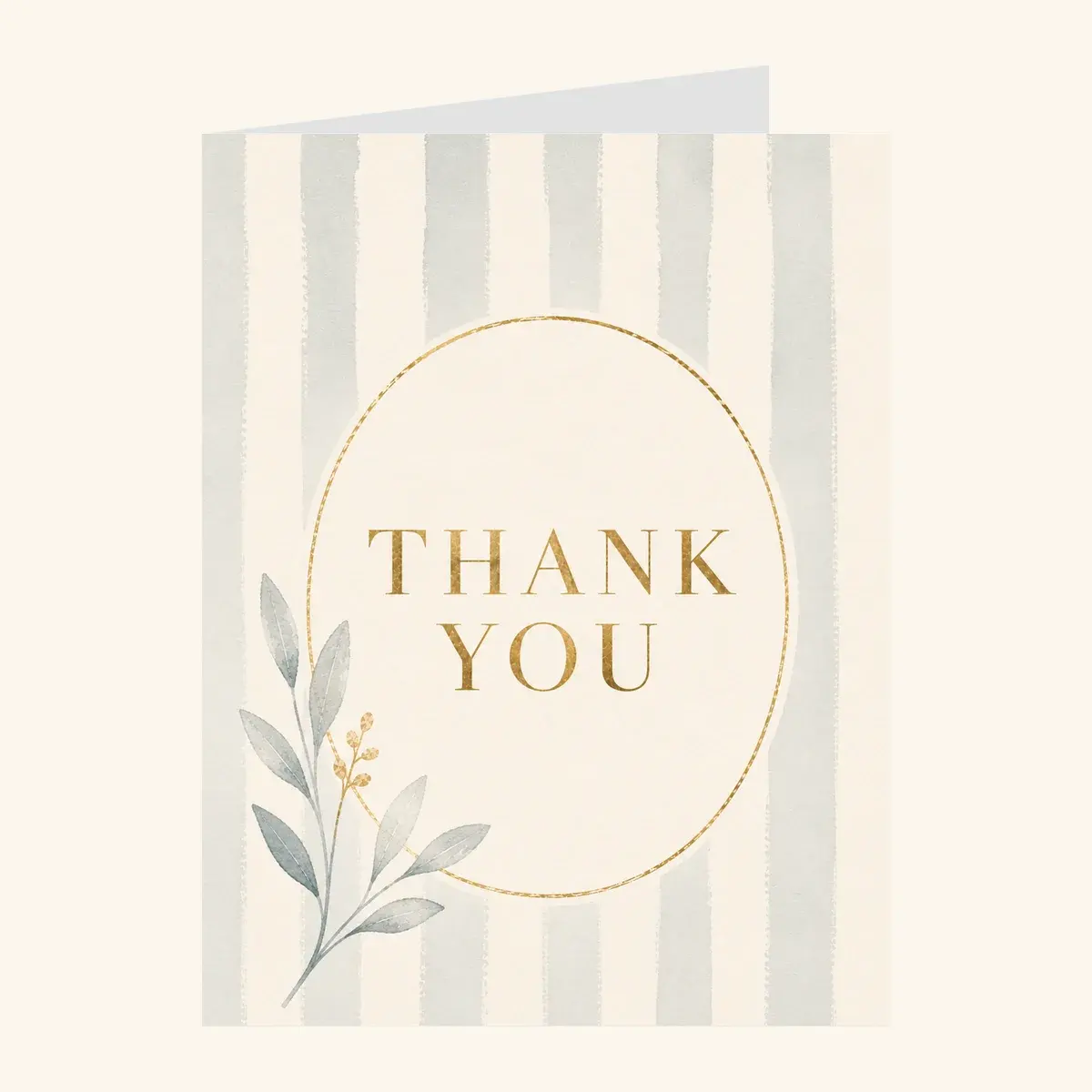 Striped Laurel Thanks — business card