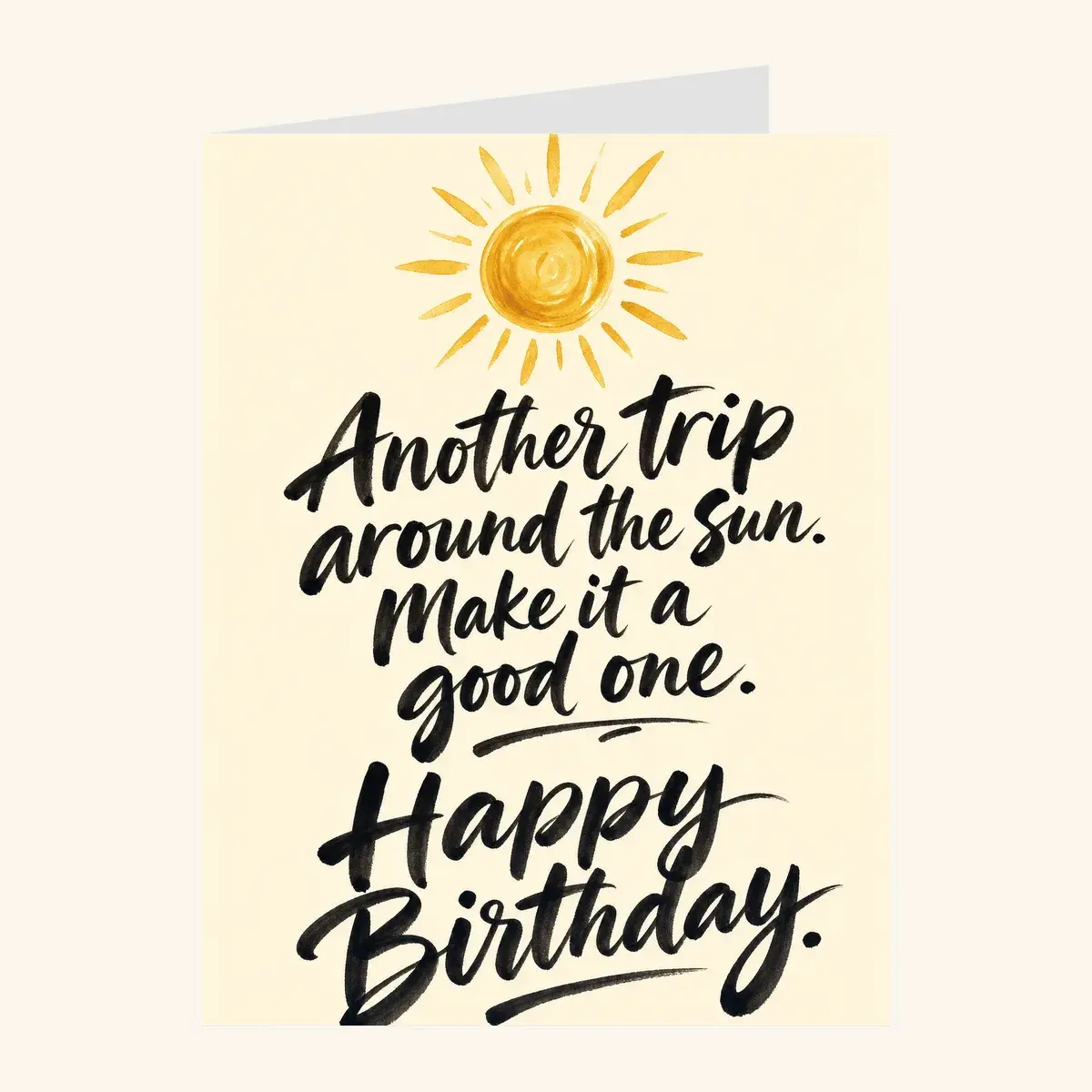 Trip Around the Sun Birthday — birthday card