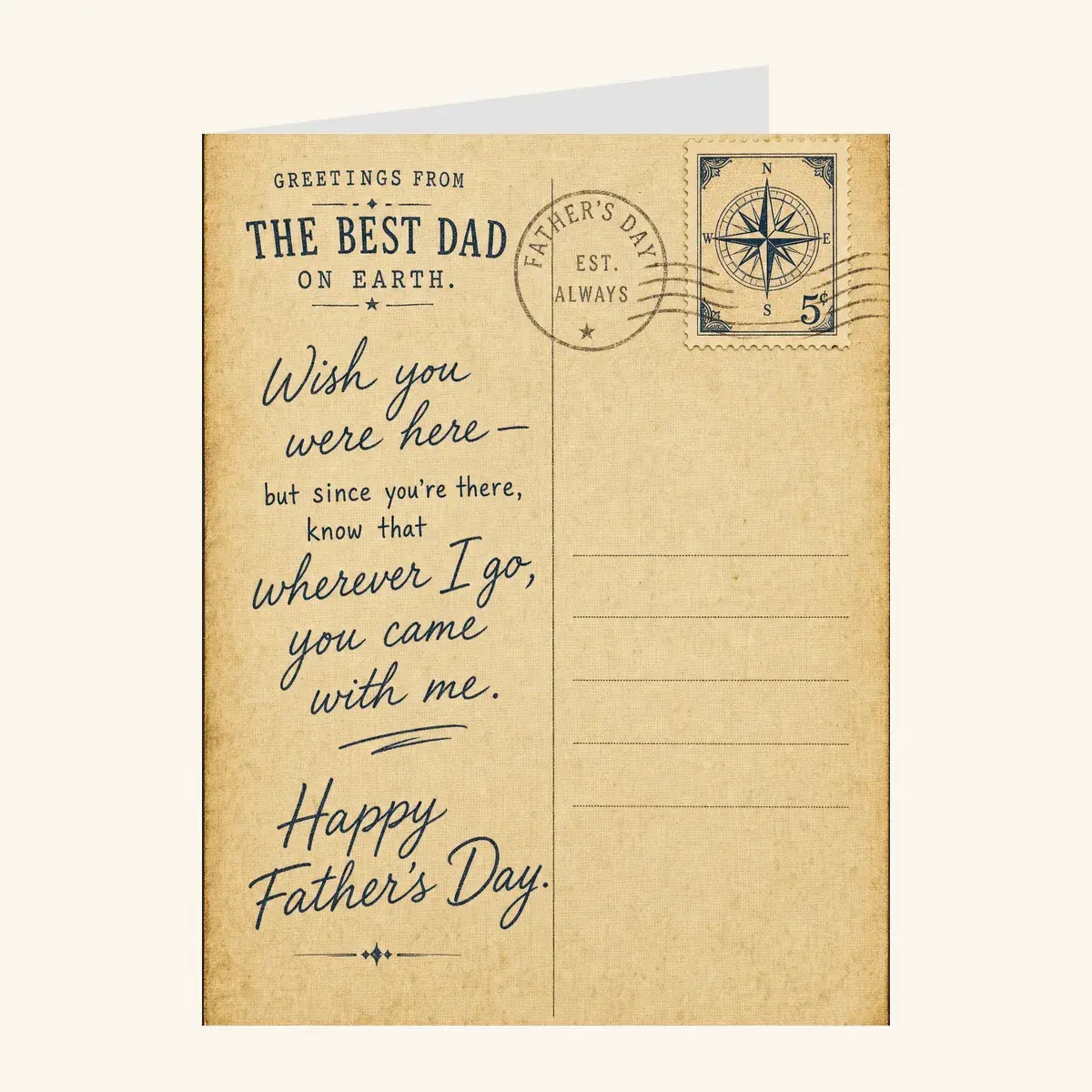Vintage Postcard Father's Day — father's day card