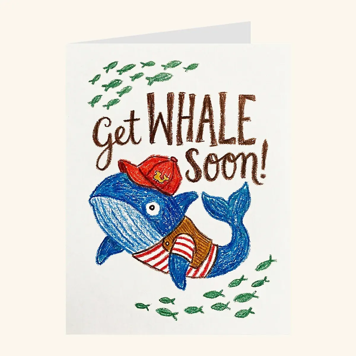 Whale Get Well — get well card