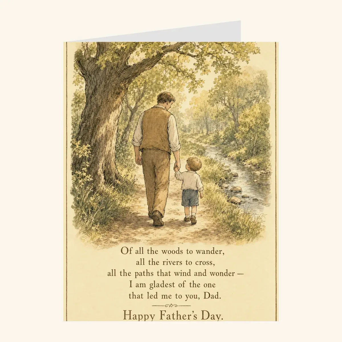 Woodland Path Father's Day — father's day card