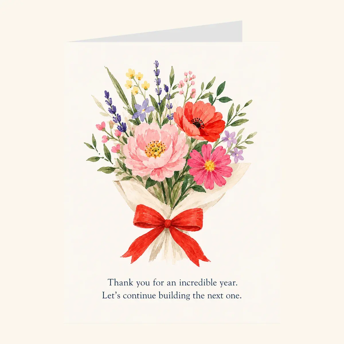 Year-End Bouquet — business card